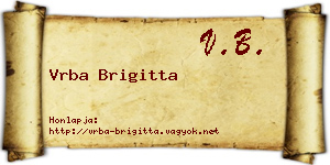 Vrba Brigitta névjegykártya